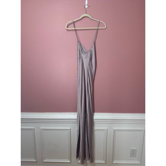 Show Me Your Mumu Tuscany Maxi Slip Dress Satin Size Large - Picture 6 of 8